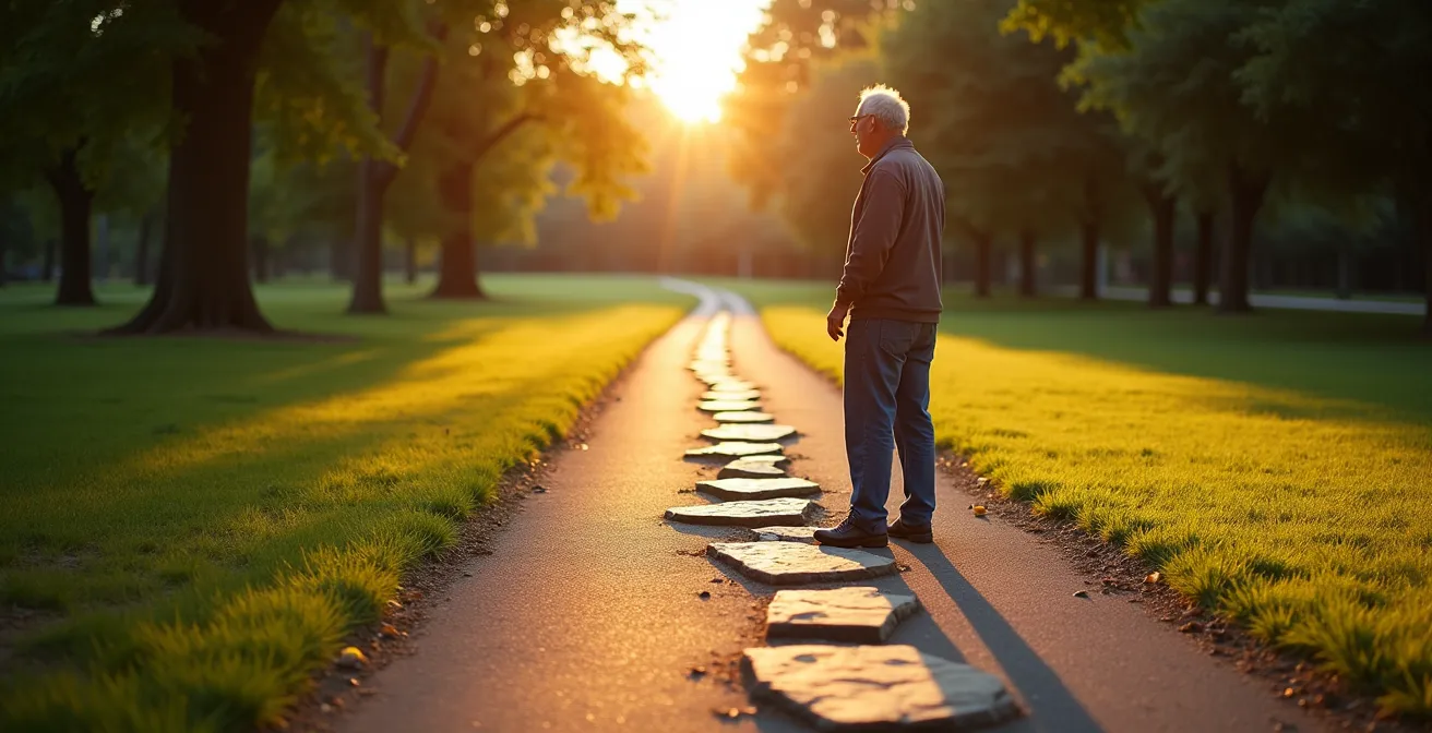Métaphore visuelle montrant deux chemins possibles pour la fin de carrière
