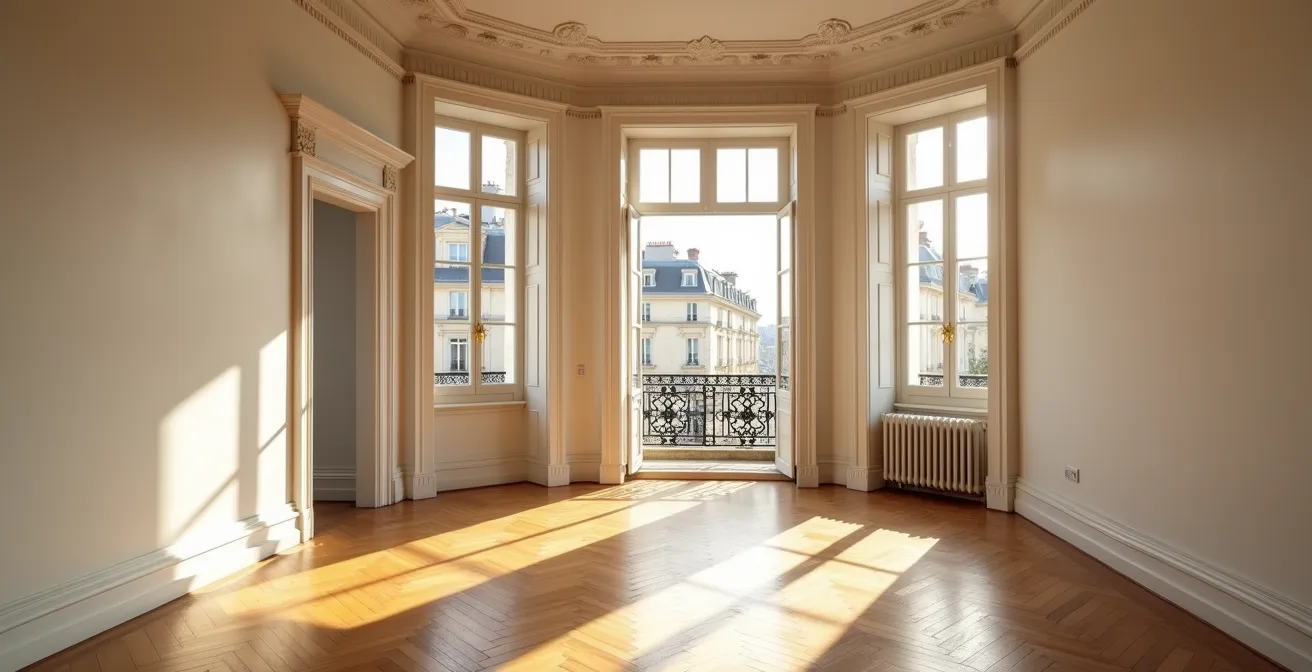 Appartement haussmannien rénové avec vue sur les toits de Paris