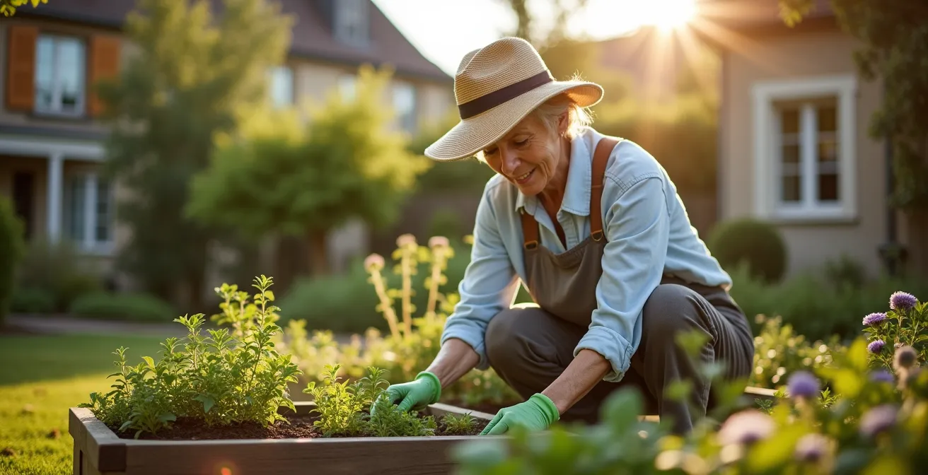 Vue aérienne d'une résidence senior entourée de verdure